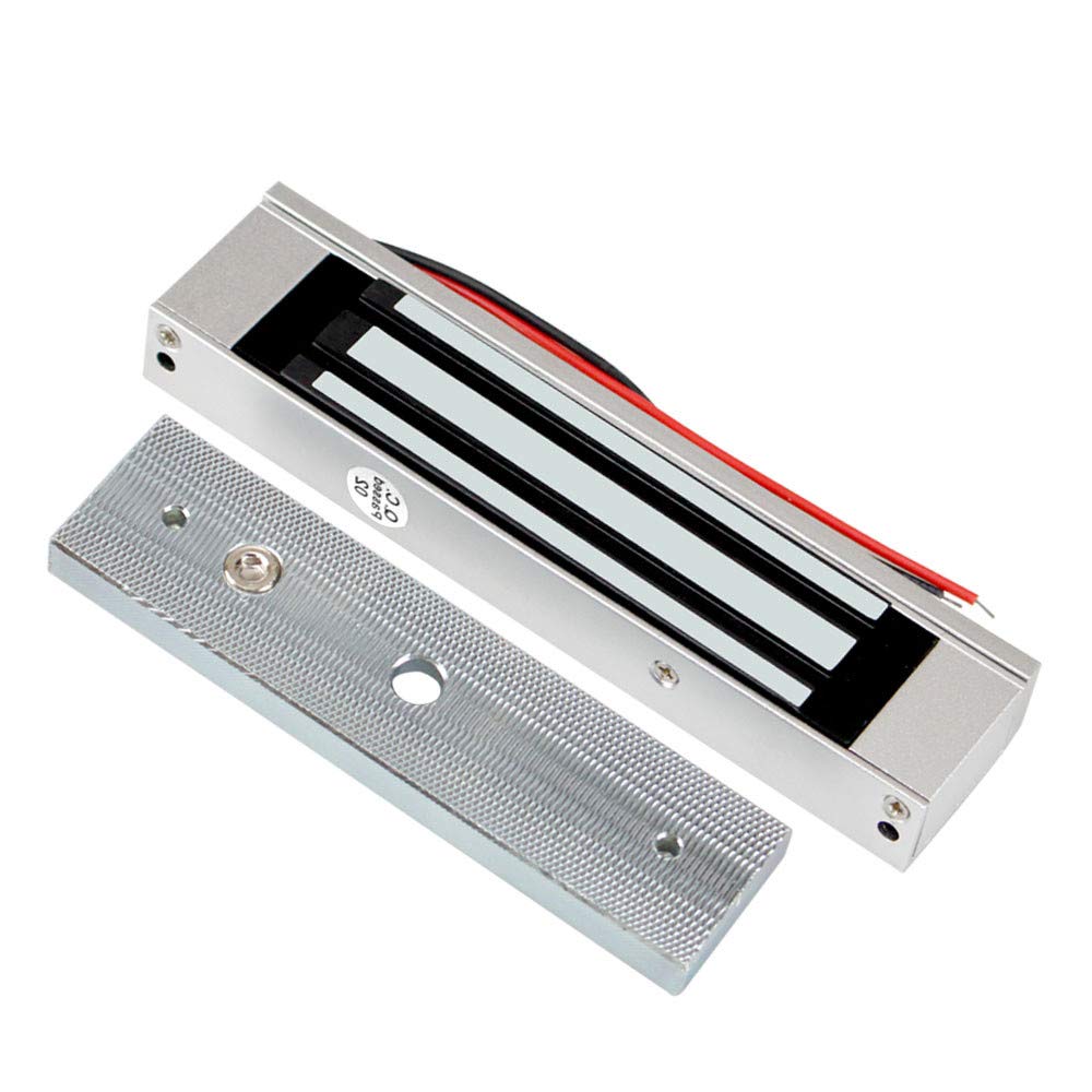 Serrure magnétique électronique, force de maintien 180 kg, serrure électromagnétique, système de contrôle d'accès DC 12 V, système de sécurité NC à sécurité intégrée, porte simple