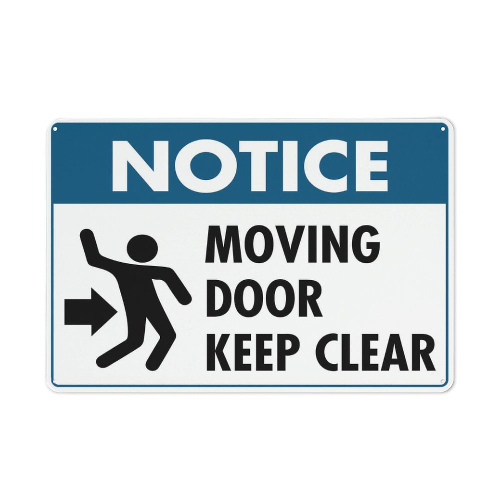 Notice Moving Door Keep Clear Sign For House 12" X 8" Yard Sign, Premium Aluminum, Sun-Proof, Rust-Free