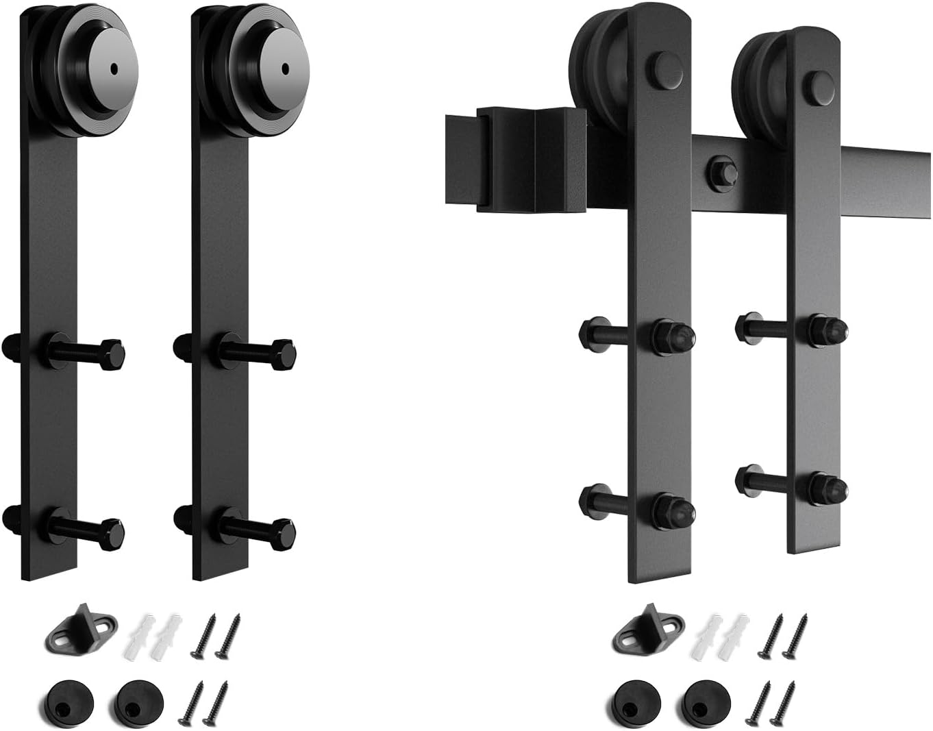 SMARTSTANDARD 5ft Heavy Duty Sturdy Sliding Barn Door Hardware Kit - View #9