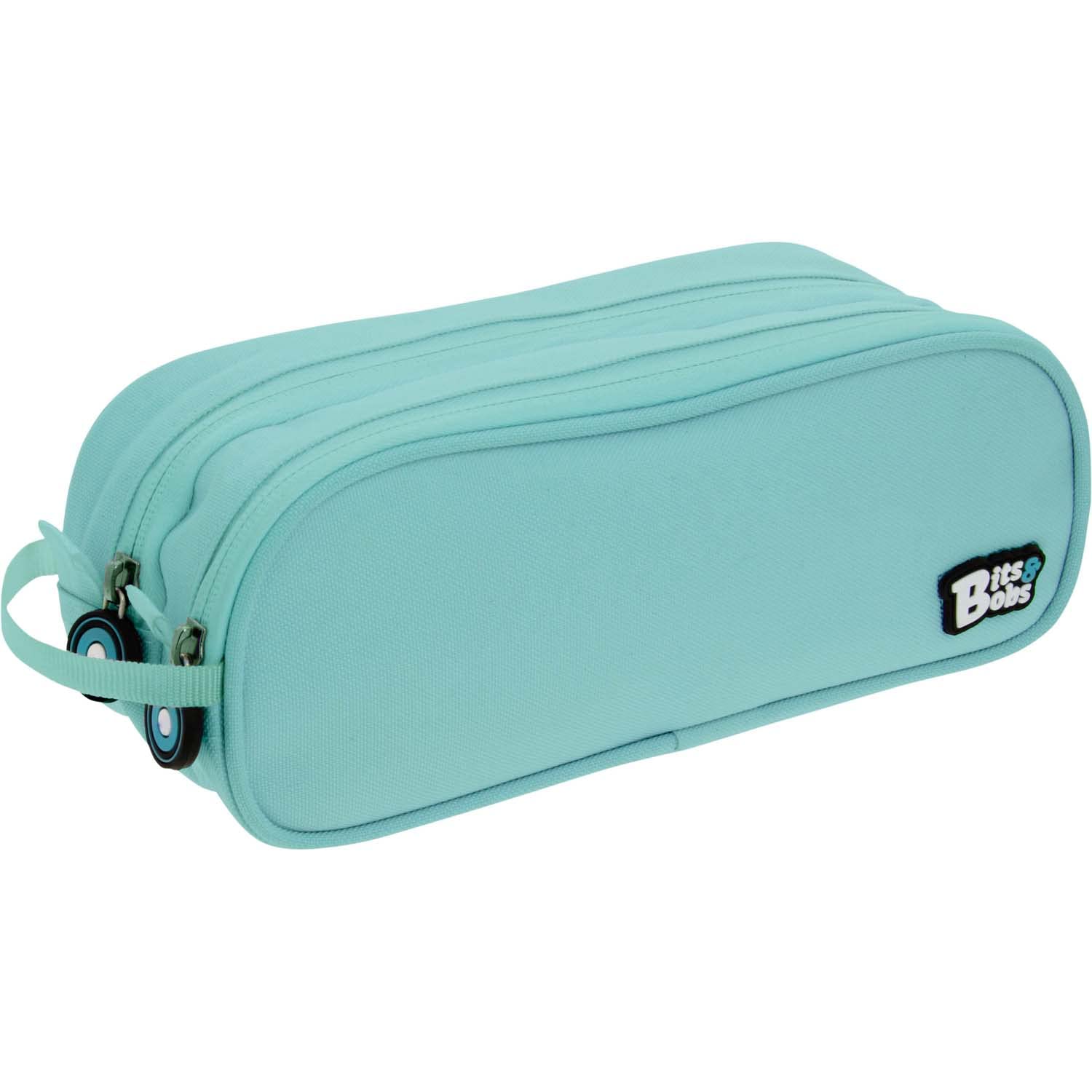 Grafoplás | Double School Case | Light Blue | 24.5 x 9.5 cm | Bits & Bobs | Soft Colours, Soft Blue, 24,5x9,5cm, School