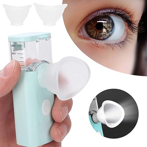 Miniatura 7 de Dioche Humidificador y vaporizador portátil para ojos secos, pulverizador de niebla para hidratar, vapor rápido, maquillaje (azul)