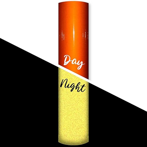 Turner Moore Edition Adhesivo permanente de vinilo reflectante naranja, hojas de vinilo reflectante de 12 x 12 pulgadas para Cricut, automóviles,