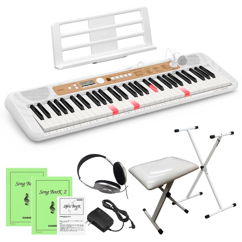 Amazon | カシオ キーボード LK-340 スタンド＆椅子付き 光る鍵盤 光