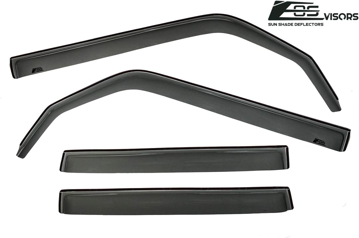 for 2008-2015 Scion xB | Visors JDM in-Channel Style Smoke Tinted Side Vents Window Rain Guard Deflectors