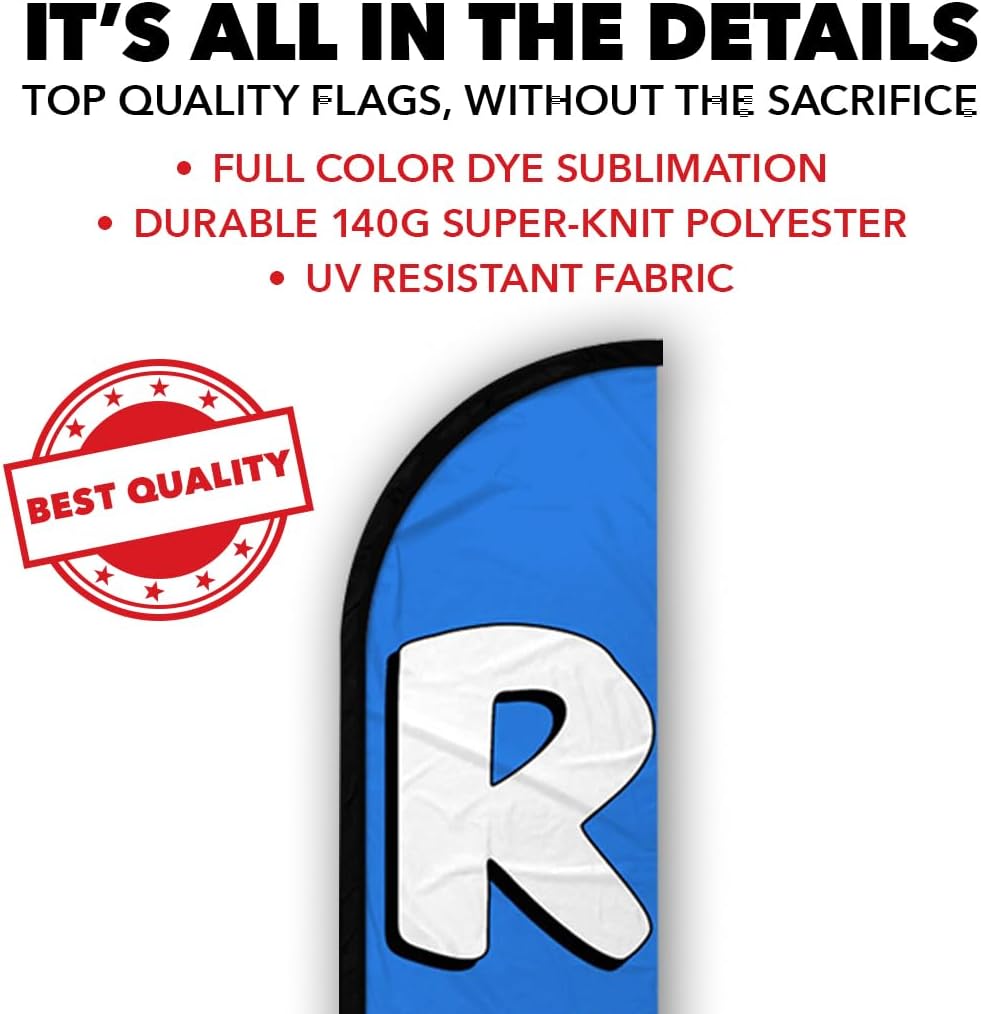 Infinity Republic - RV Sale Windless Full Sleeve Banner Swooper Flag - Perfect for Businesses, Dealerships, RV Lots etc!