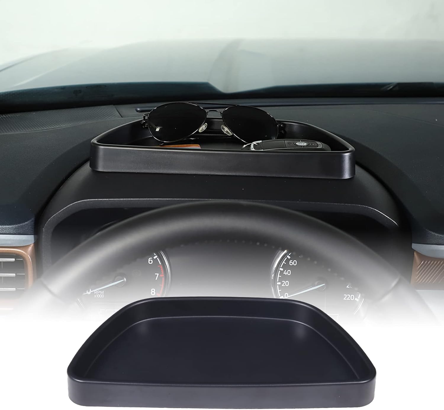 Aunginsy Caja de almacenamiento para salpicadero compatible con Ford Maverick 2022 2023 2024 consola central de camión, bandeja de almacenamiento,