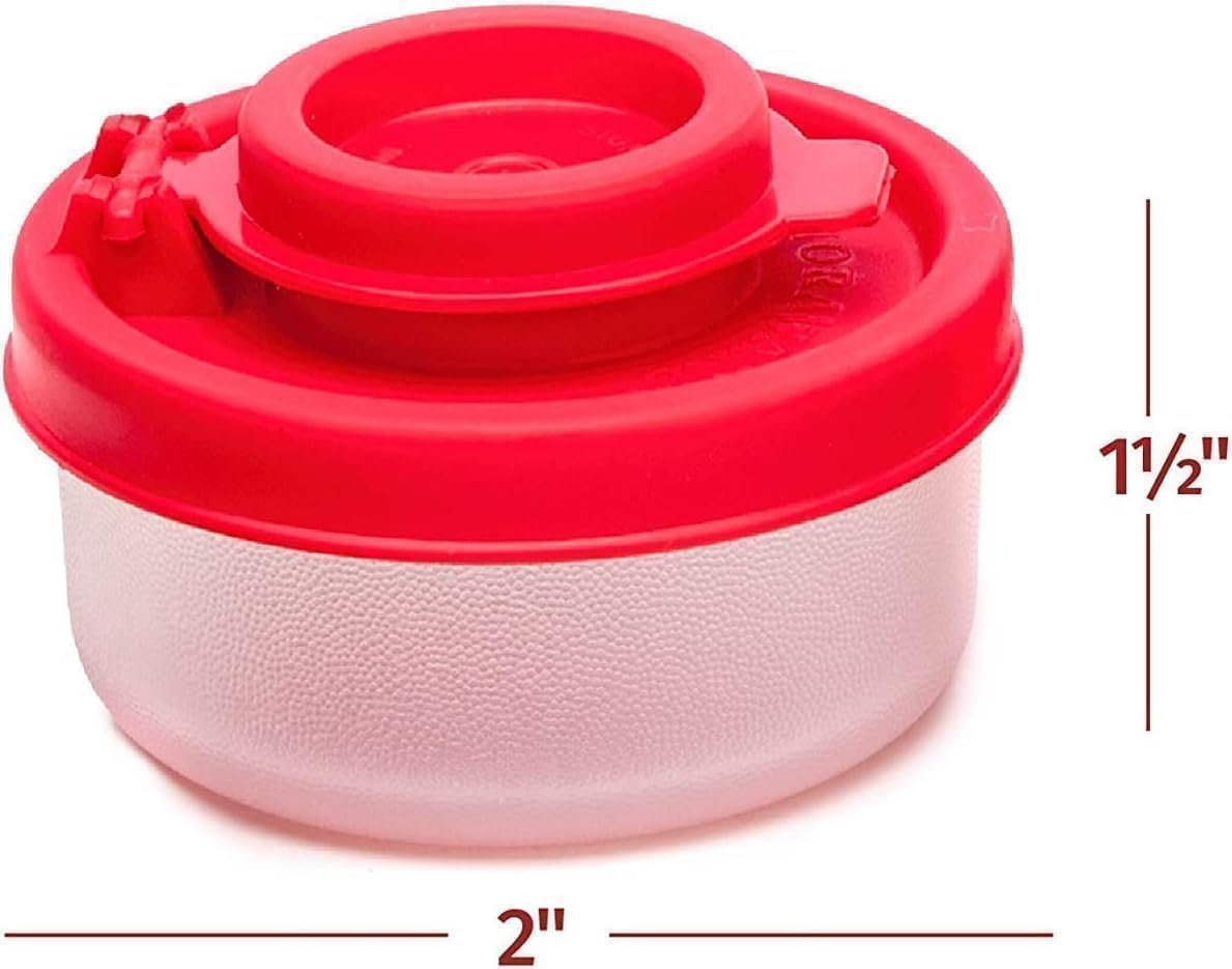 2Pcs Red Small Salt And Pepper Shakers For On The Go - Mini Shaker Set For Salt And Pepper With Lid To Take With You - For Travel, Camping And To-Go 40G, Salt Shakers Kitchen Utensils