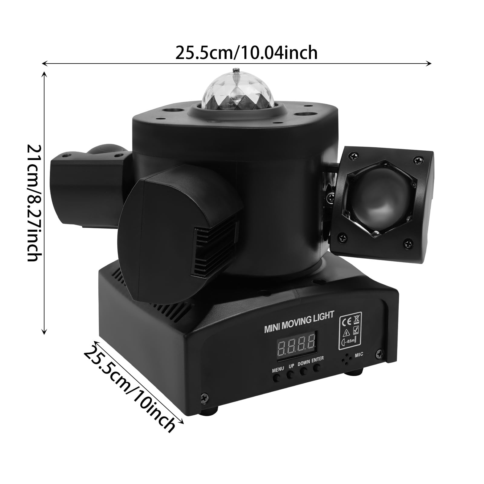 Moving Head LED, Disco Licht Scheinwerfer, RGBW Partylicht LED Strahler | DJ Light mit 4 Lichtarmen, DMX512/Soundaktivierung/Fernbedienung für DJ Bar Geburtstag Disco Hochzeit Partykeller Bühnenlicht