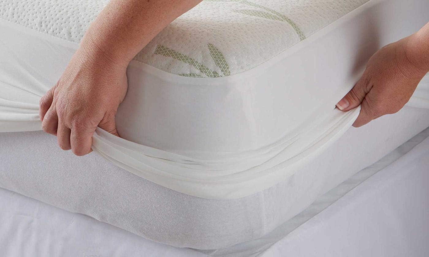 sheetsnthings Viscose from Bamboo (Top Split King Size) Waterproof Mattress Protector, Vinyl Free- Flex Head Fitted Mattress Cover