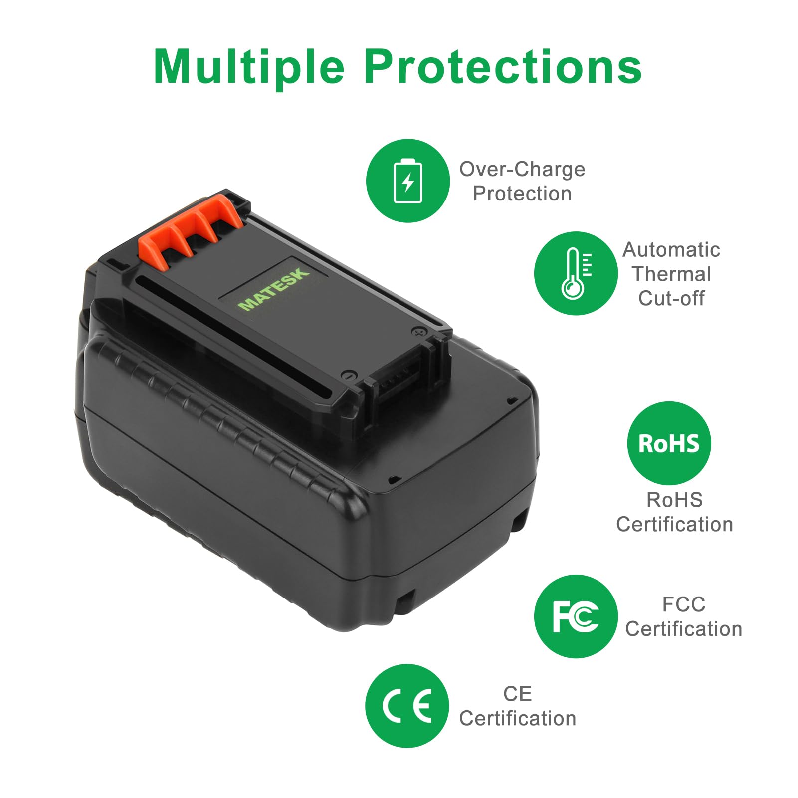 36V 2500mAh Li-Ion Batería para Black & Decker 36V BL2036 BL20362 LBX2040 LBXR36 LBXR203 LBXR2036 BL2536 LBX1540 LBX2540 LST136 LST420 LST220 LST400 LST300 MTC220 MST1024 MST2118