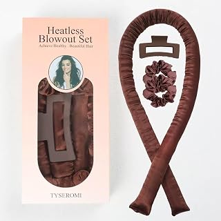 Levimimimo Satin Heat-less Hair Curler Set - Heat Free Overnight Curls - Hair Rolls for Women to Sleep for Overnight Curls, No Heat Damage Styling - Brown