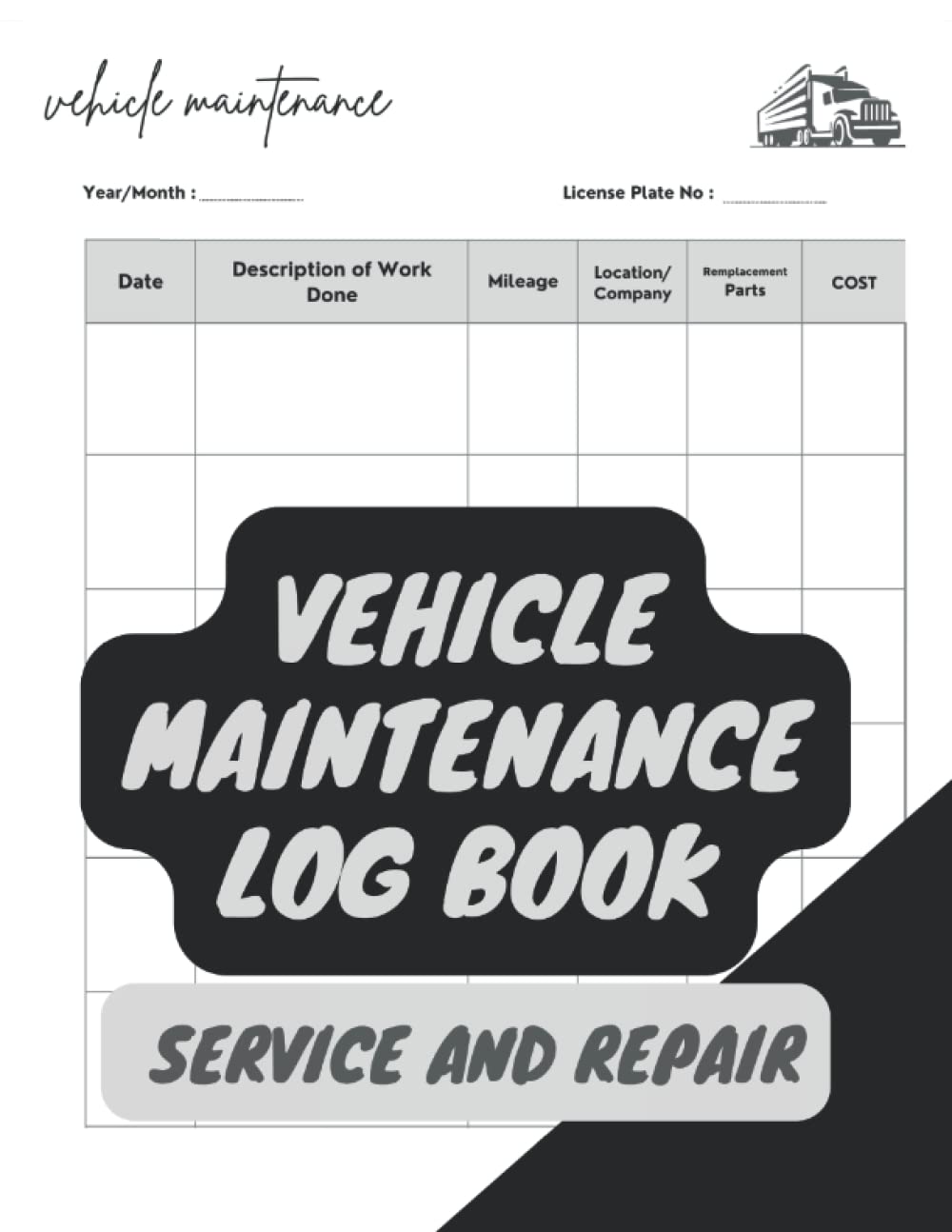 Vehicle Maintenance Log Book Service And Repair: For Multiple Vehicles, Repair, Expense Record & Reminder Mileage Log for Cars, Trucks, Motorcycles