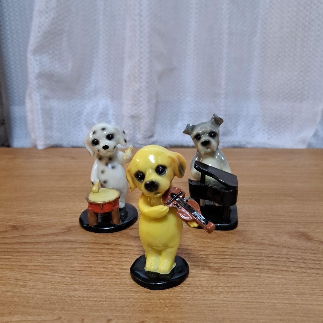 0437　犬 置物 オーケストラ オルゴール 0437 犬 置物 オーケストラ オルゴール