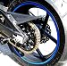 CaliBikerClub Blue Reflective Wheel Rim Stripe Decal Tape for Motorcycle Wheels 17" or Car Wheels 16"-18"
