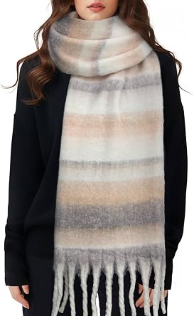 Womens Winter Scarfs for Women, Mohair Vintage Scarf Large Chunky Scarf