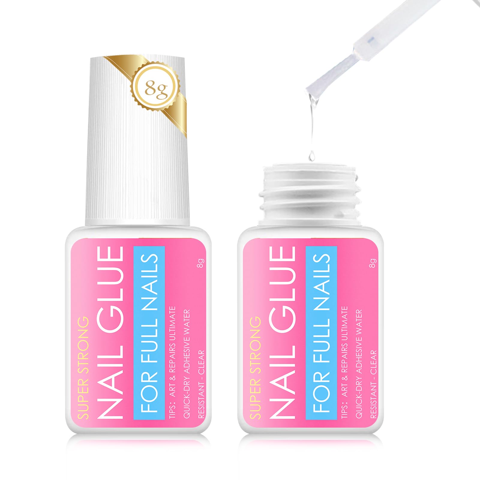 8g Extra Strong False Nail Glue for Nail Repair, Artificial Tips, Acrylic Tips - Super Strong Adhesive for Manicure — view 9
