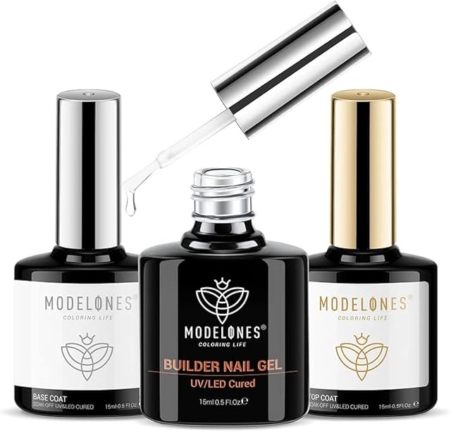 Modelones Builder Nail Gel 3-Pack with Top Coat