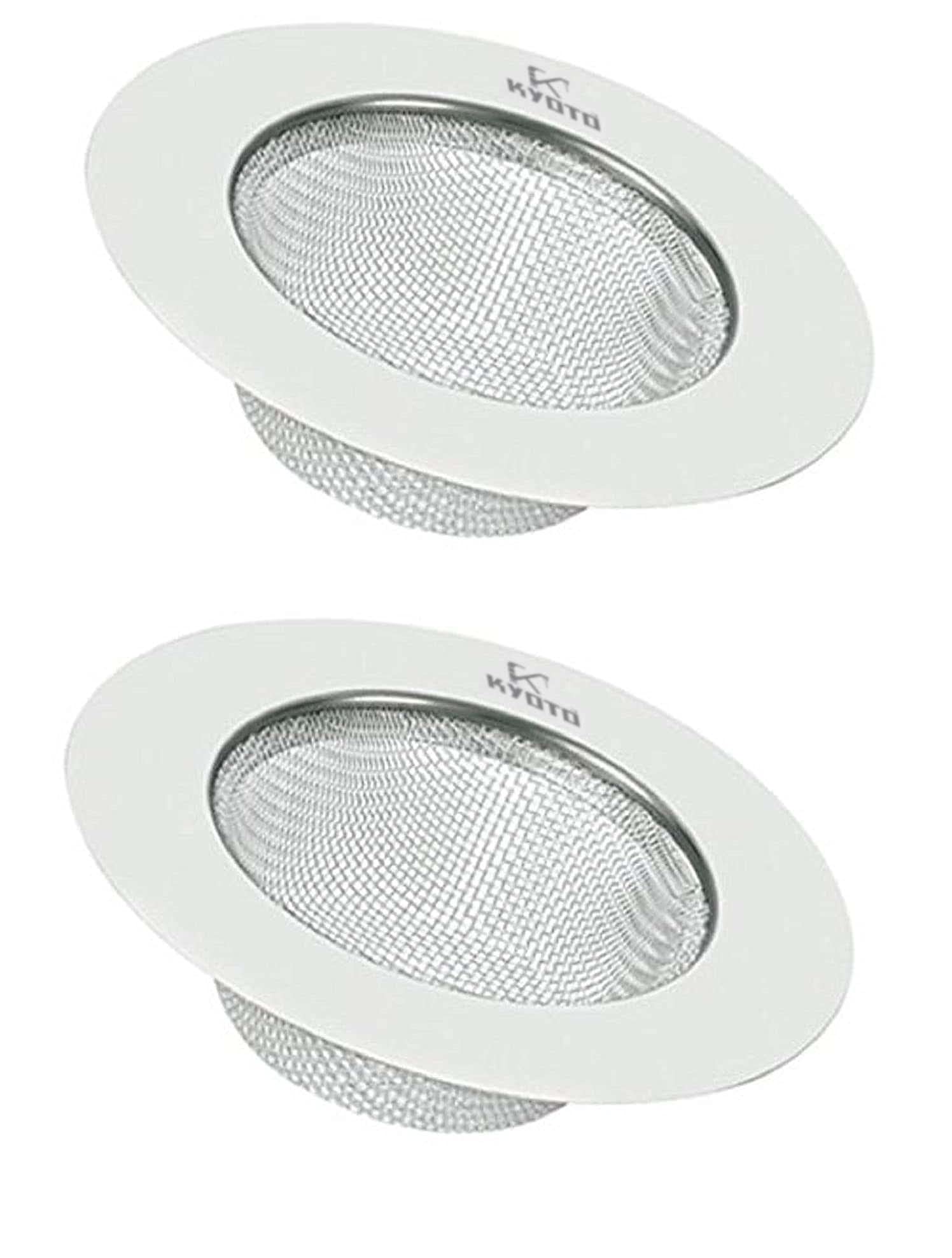 KYOTO Kitchen Sink Strainer Stainless Steel Heavy Duty Drain Filter Jali & Basin Basket Filter Stopper Drainer Jali (Pack of 2) (B09BQVQF2C) Amazon Price History, Amazon Price Tracker