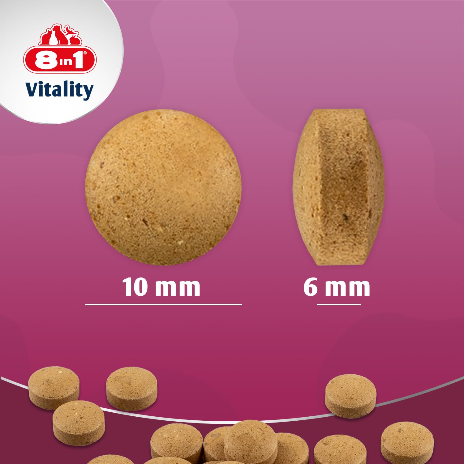 8in1 Compresse di Lievito di Birra per cani - Combinazione unica di vitamine per tutti i cani, supporta la cura della pelle e del pelo, 1 lattina (260 compresse)