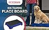 HUNTMARK Dog Training Place Board - Durable Hunting Dog Training Platform - Non-Skid Surface and Nonslip Feet - Stackable, Portable Agility Platform - Modern Puppy Trainer Equipment (Dark Blue)