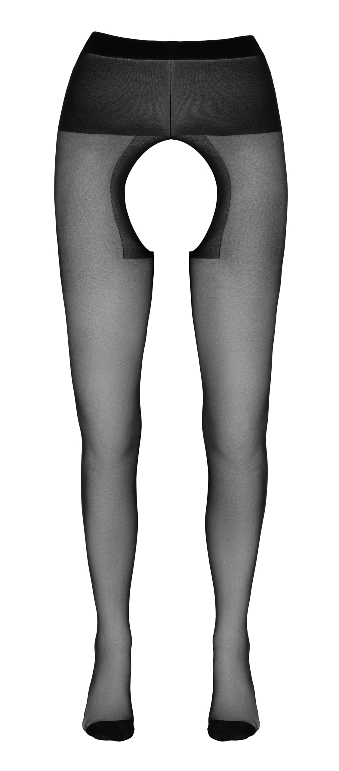 Cottelli Collection Cottelli Crotchless Tights - Black - M