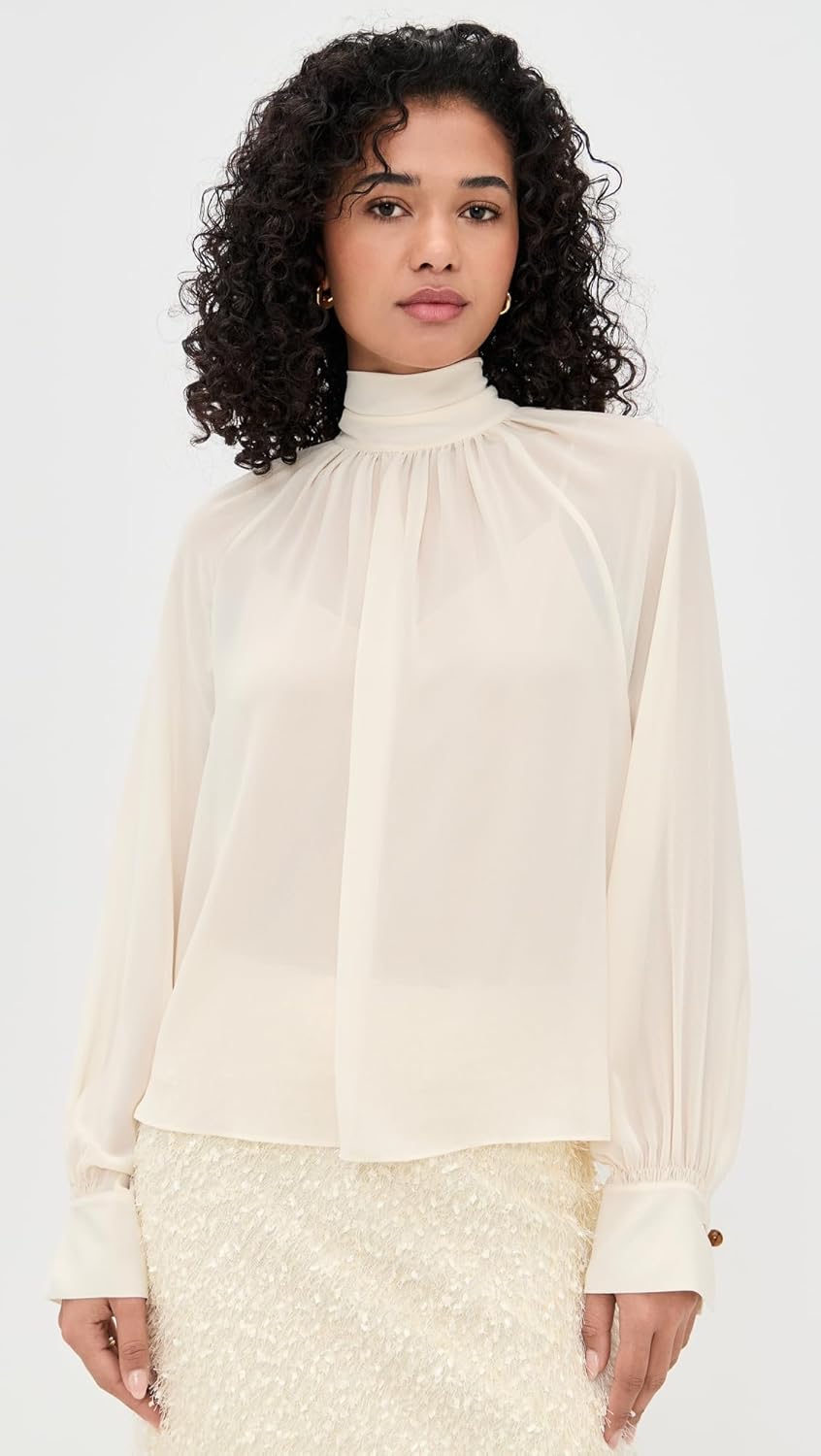 Vince Women's Gathered Draped Neck Blouse - Image 2