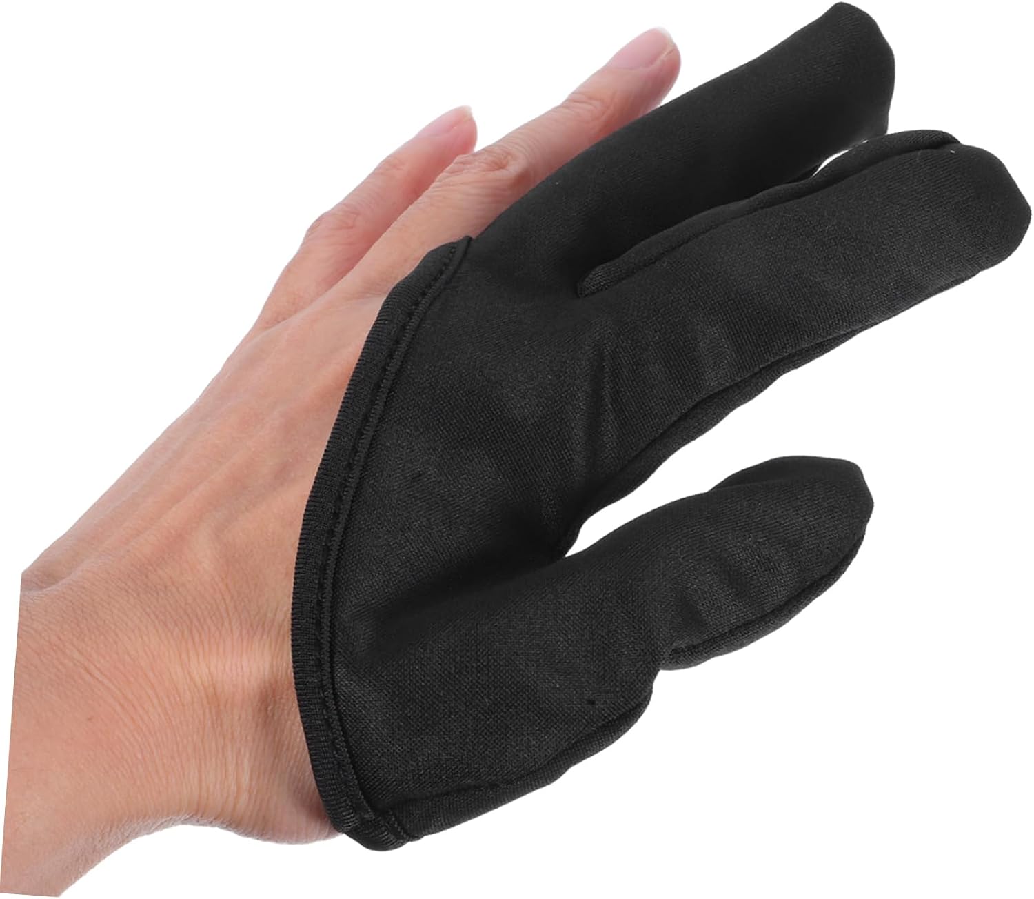 Ipetboom Hair Styling Gloves for Curling Black Thermal Gloves for Professional Salons and Home Use Three-finger Design for Precision and Control