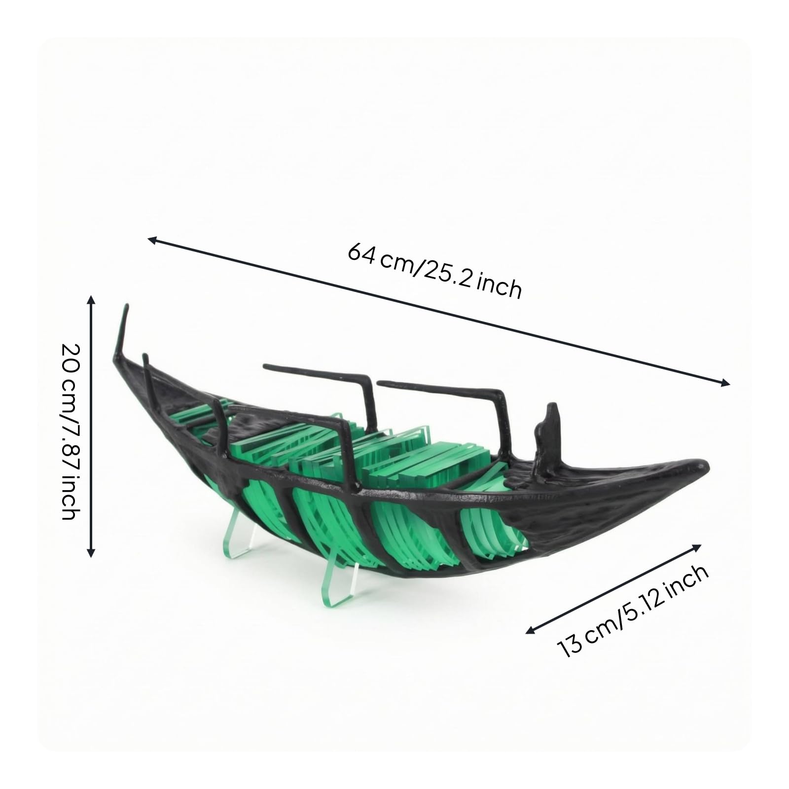 Dekoratives Schiff Skulptur Boot Figur Schiff Dekor Ausstellungsstück Metall Acryl mit Langem Schmalem Und Leichter Silhouette für Empfangsbereich Modellraum Wohnzimmer