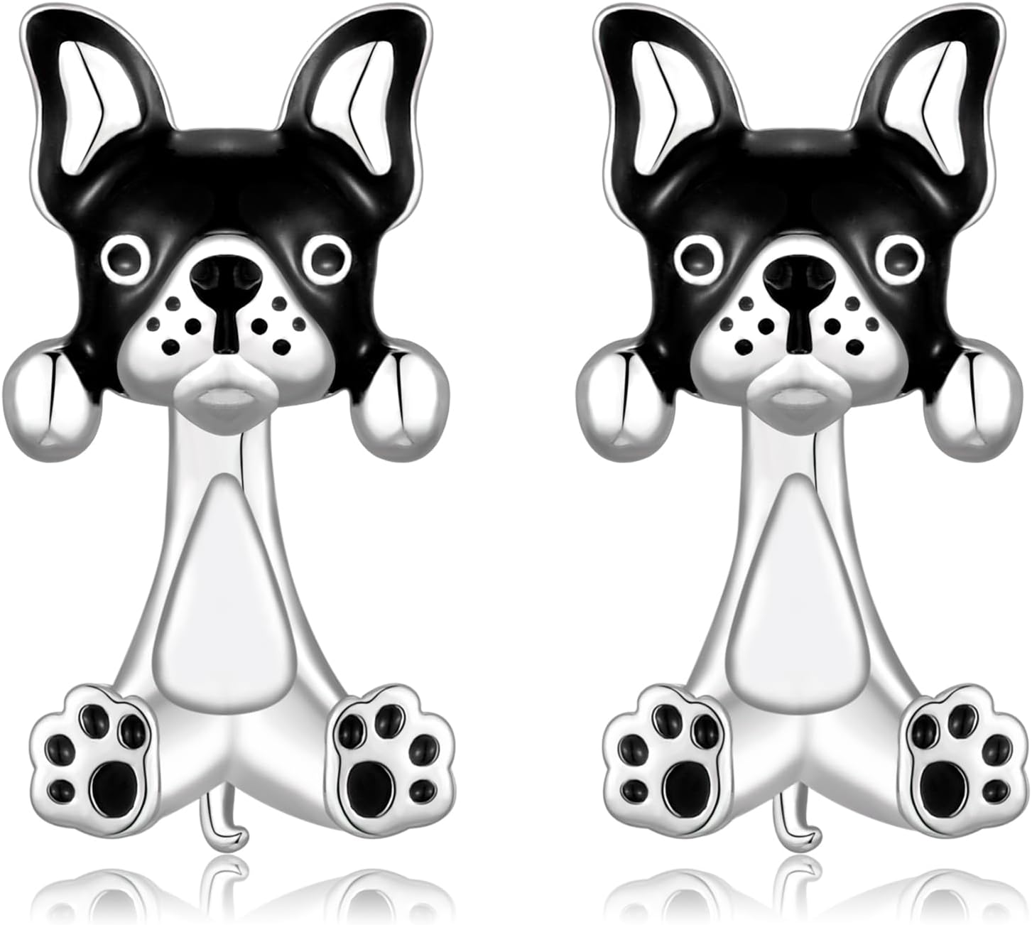 CERSLIMO Dog Gifts for Women Girls, S925 Sterling Silver Post Stud Earrings Hypoallergenic Animal Jewelry Birthday Christmas New Year Presents for Dog Lovers