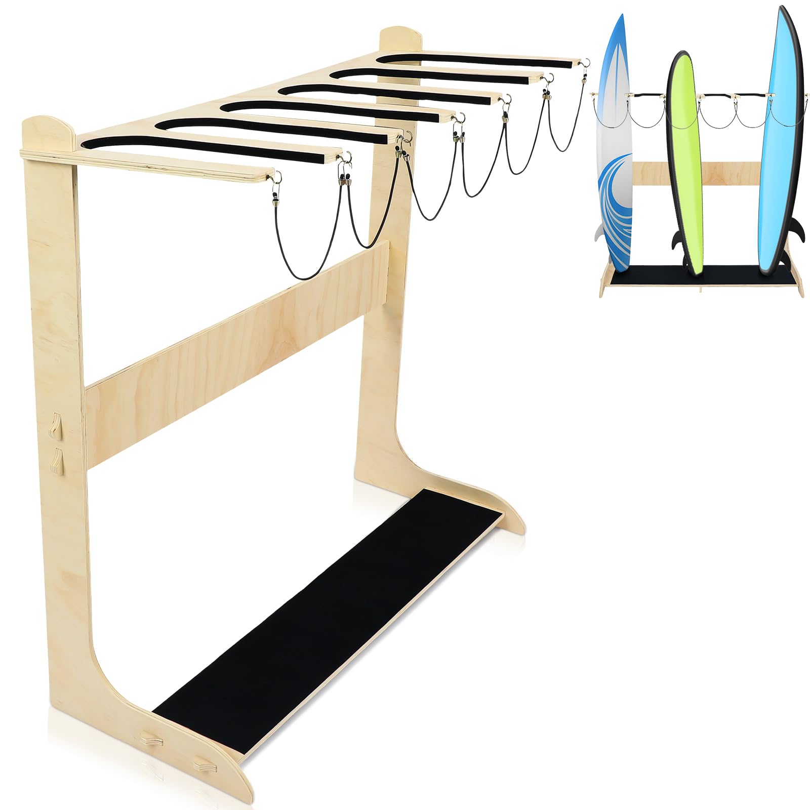 Photo 1 of Freestanding Surfboard Rack Vertical Surfboard Storage Rack Skateboard Surfboard Stand Holder Indoor Surfboard S