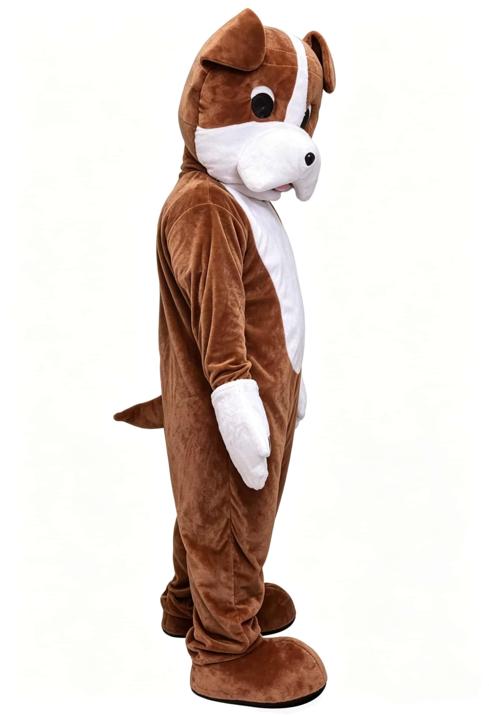 Costume in peluche di cane, mascotte, outfit con figure di cuccioli, costume da bulldog per adulti