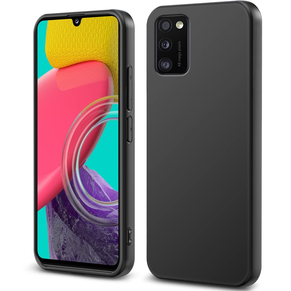 Filoto Soft Silikon Hülle für Samsung Galaxy A41, Kameraschutz Stoßfest TPU Handyhülle, Anti-Fingerabdruck Unzerstörbare Starke Stoßfestigkeit Kratzfest Ultra Dünn Schutzhülle (Schwarz)