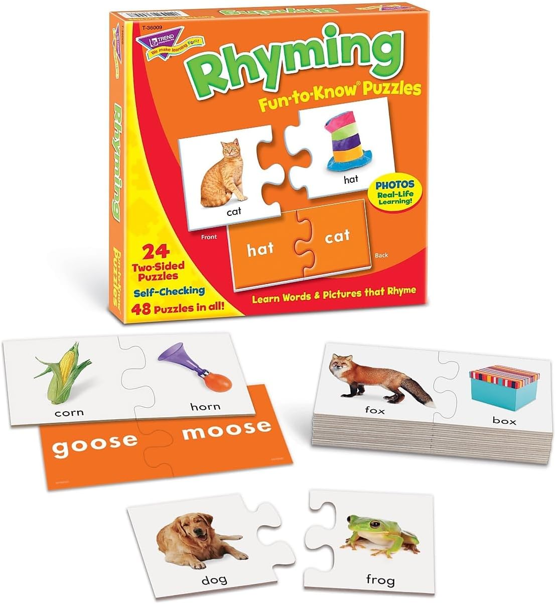 Creativity Inspired Fun to Know 48-Piece 333 g Rhyming Puzzles, White