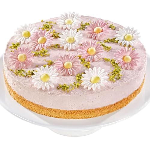 Küchle Dekor-Blumen 12 Stück | Vegan | Zarte Blümchen als Blickfang deiner Backwerke | Für Cupcakes, Torten, Desserts | Ohne Marzipan, kein Zuckerzusatz | Essbar | 1 x 12 Stk Eimer