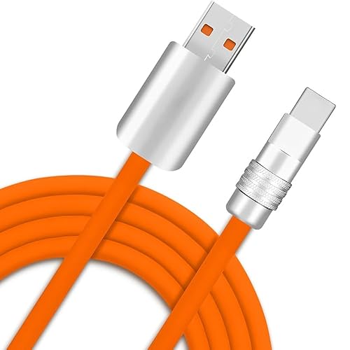 GentsStride Chubby 2.0 - Cable de carga rápida duradero USB tipo C, cable de silicona ultra grueso, cable USB-C a USB A para teléfonos celulares,