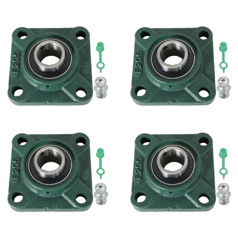 Replace Tool Spare Part for Machines 4 PCS UCF205-16 Solid Base Pillow Block Flange Bearing 1