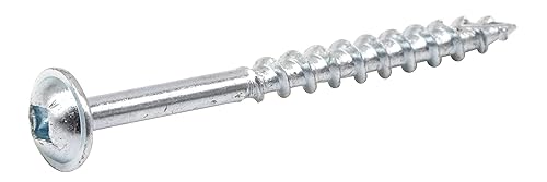 Tornillos de agujero de bolsillo, 100 tornillos de madera #8 x 2 pulgadas, tornillos de cabeza cuadrada de arandela, rosca gruesa con revestimiento