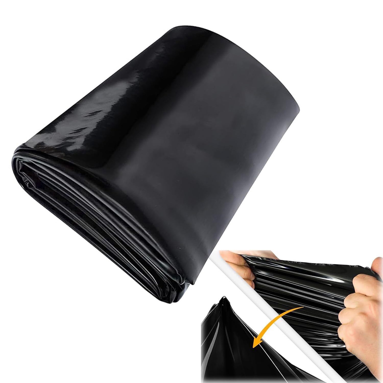 Pond Liner 1x1m 3x3m 7x7m 0,12 Mm Pond Lining Perfect For Garden Ponds, Water Features, Koi & Fish Pools, Wildlife - Heavy Duty HDPE Material - UV And Tear Resistant, Flexible ( Size : 3x3m/10x10ft )