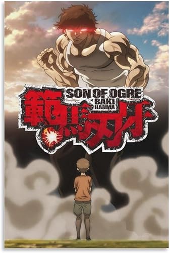Póster de anime de lucha Baki The Grappler Muscle Man Fitness Decor Poster Wall Art Paintings Lienzo Decoración de pared Decoración del hogar