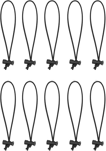 Miniatura 12 de Foto&Tech Abrazadera y organizador de cables elásticos extra gruesos multiusos, correa de cable ajustable con cierre de palanca, domador de enredos