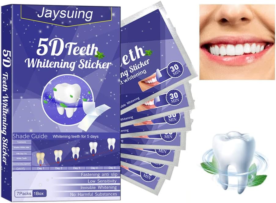 Teeth Whitening Strips, Professional Strength, 14 Strips/ 7