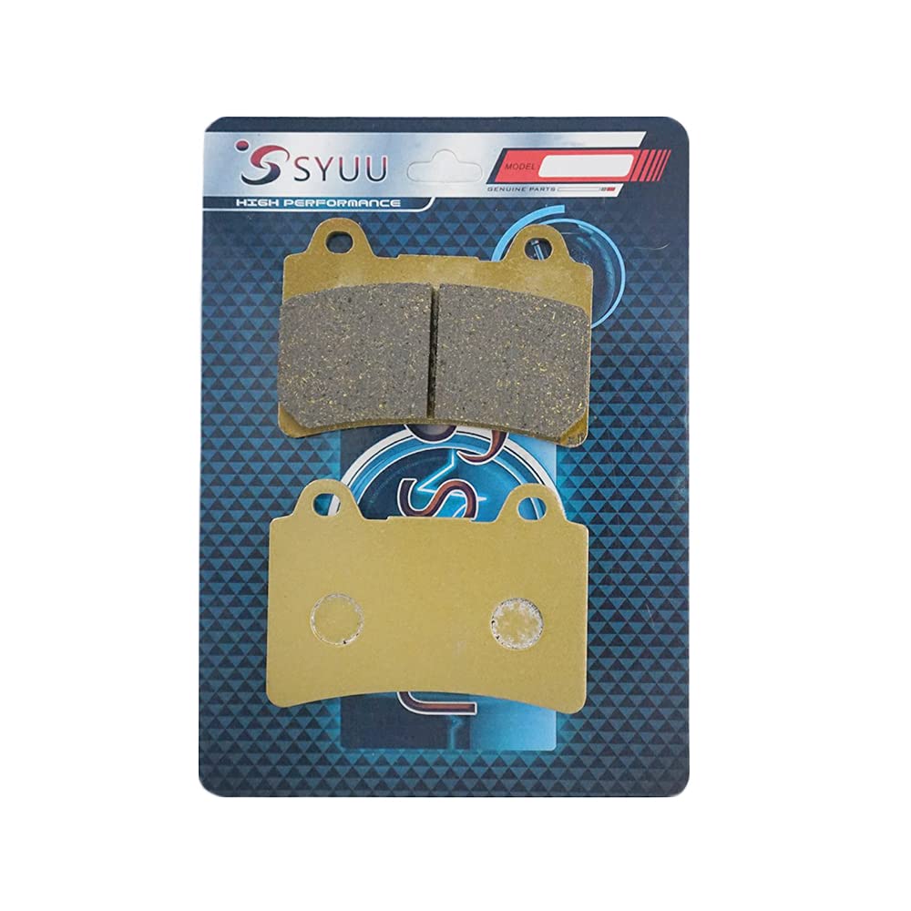 S SYUU moto Fibre de cuivre Plaquettes de Frein Avant et Arrière Compatible avec Yamaha XVZ 1300 TF Venture Star 1999-2001 XV 1600 A Wildstar 1999 2000 2001 2002 2003 2004 FA179F FA123R
