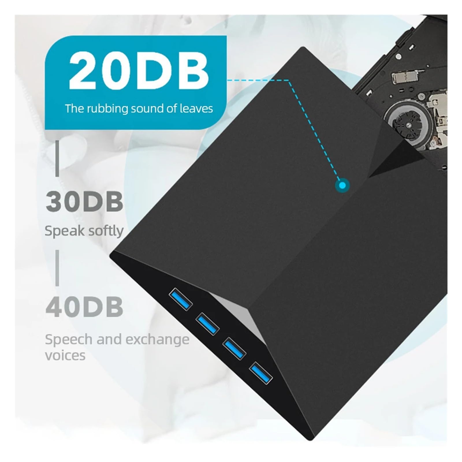 Lettore Dvd Lettore Dvd USB 3.0 con Porte TF/SD E USB Funzione di Ricarica del Masterizzatore CD/Dvd for Laptop Desktop