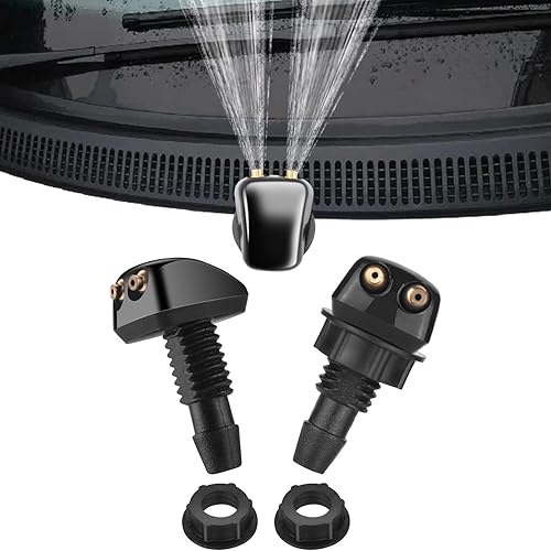 Miniatura 2 de Juego de 2 boquillas para limpiaparabrisas delantero, kit de boquilla rociadora de limpiaparabrisas para la mayoría de los automóviles, Chrysler