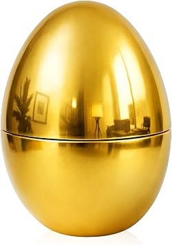BOXOB 2pcs Extra Large Plastic Easter Eggs Empty, 9.65x7.28 Inch Jumbo Egg