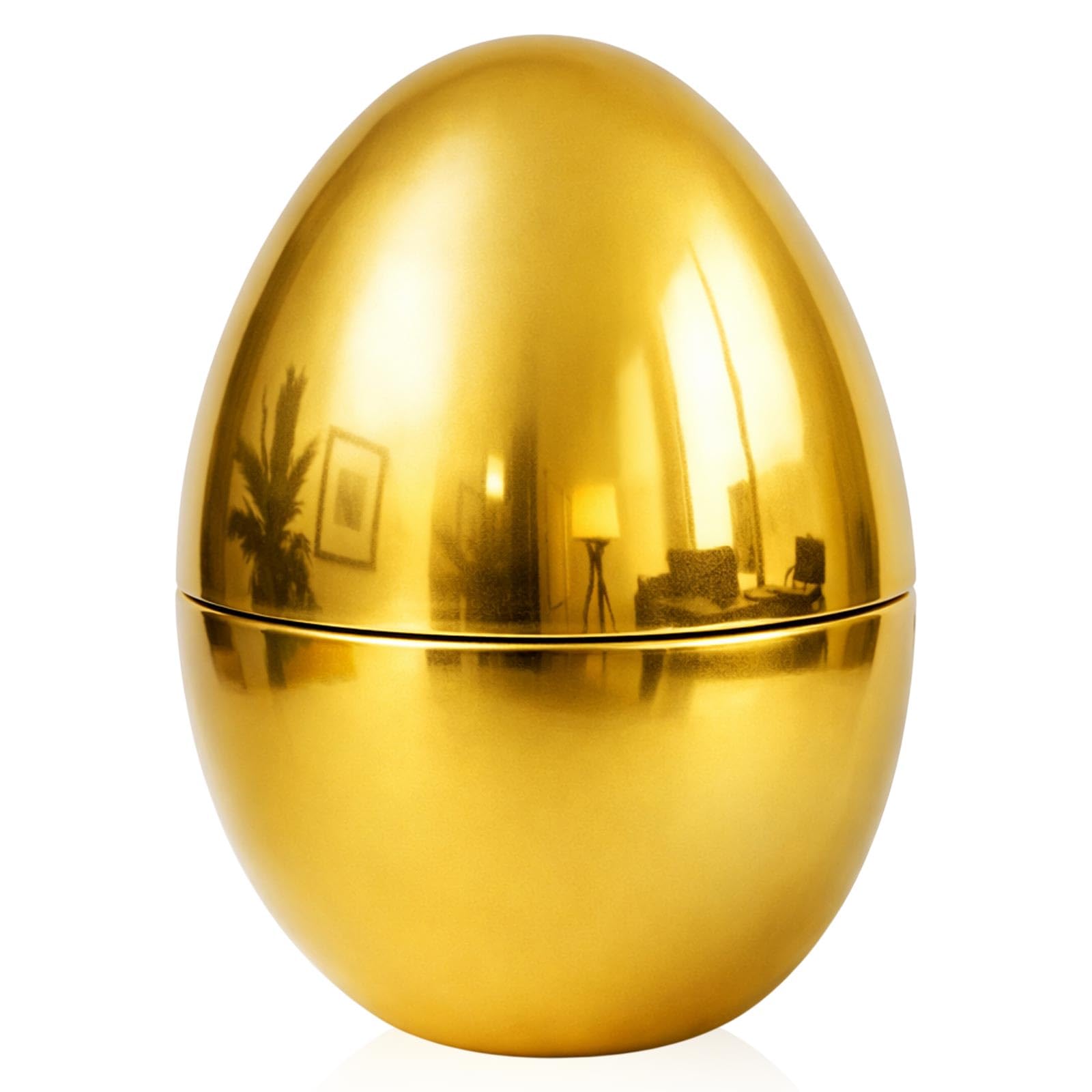 BOXOB Jumbo Easter Egg, 24.5x18.5cm/10x7in Extra Large Empty Plastic Eggs Golden Easter Decoration Perfect for Kids & Adult Party Toys