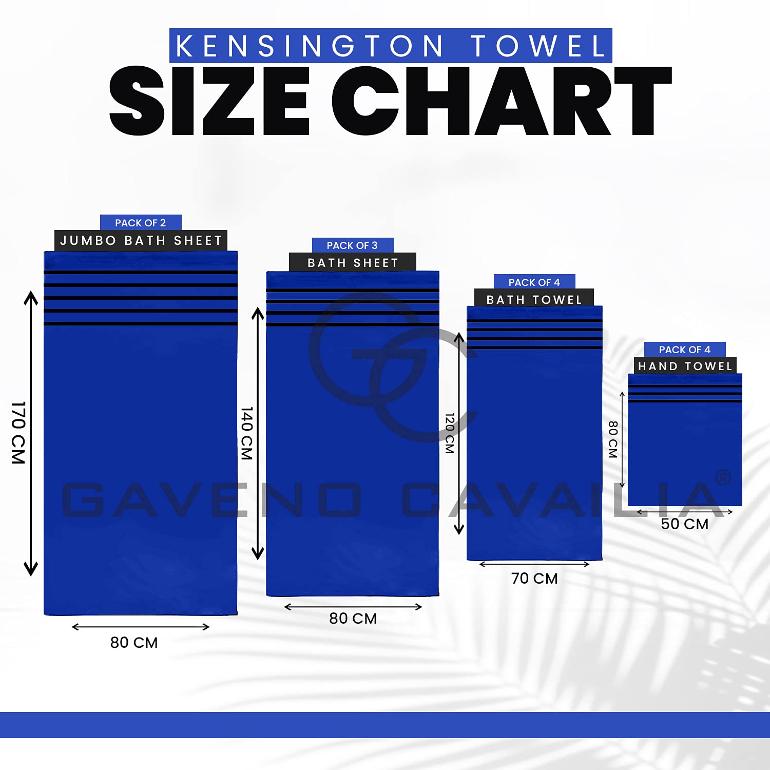 Hand Towels For Bathroom, Royal Blue, 4 Pk Hand Towel - Image 3