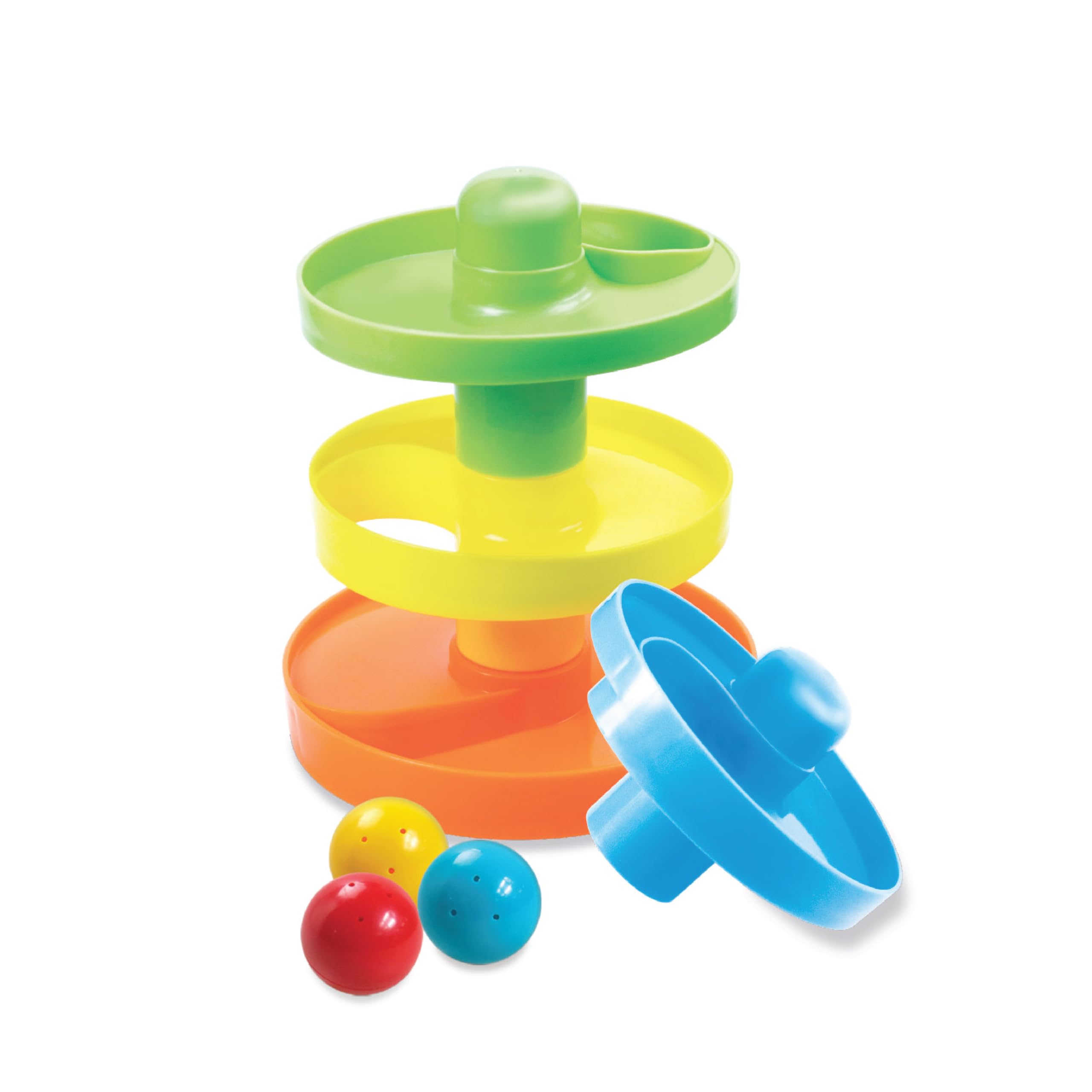 The Moon Brand Spiral Ball Ramp Tower - Ball Drop and Roll Activity Toy for Baby and Toddler, Learning Tower, Drop and Go Ramp Toys, Preschool Educational, Parent Child Interactive toy, for 12m+.