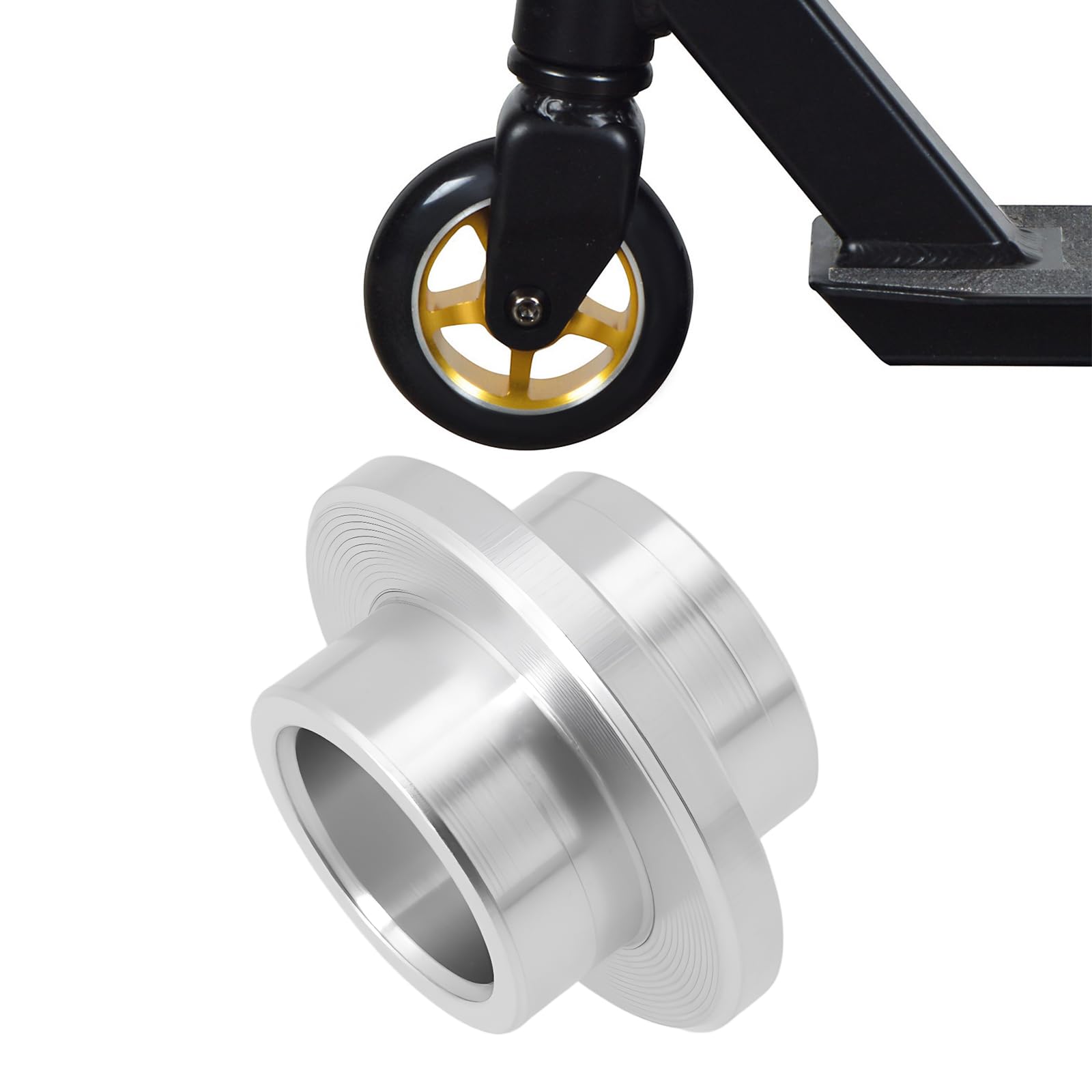 LT Easiyl 5 works 10.3mm Bearing Spacer Suitable for Stunt Scooter Axle Bolt Replacement, Silver - Image 2