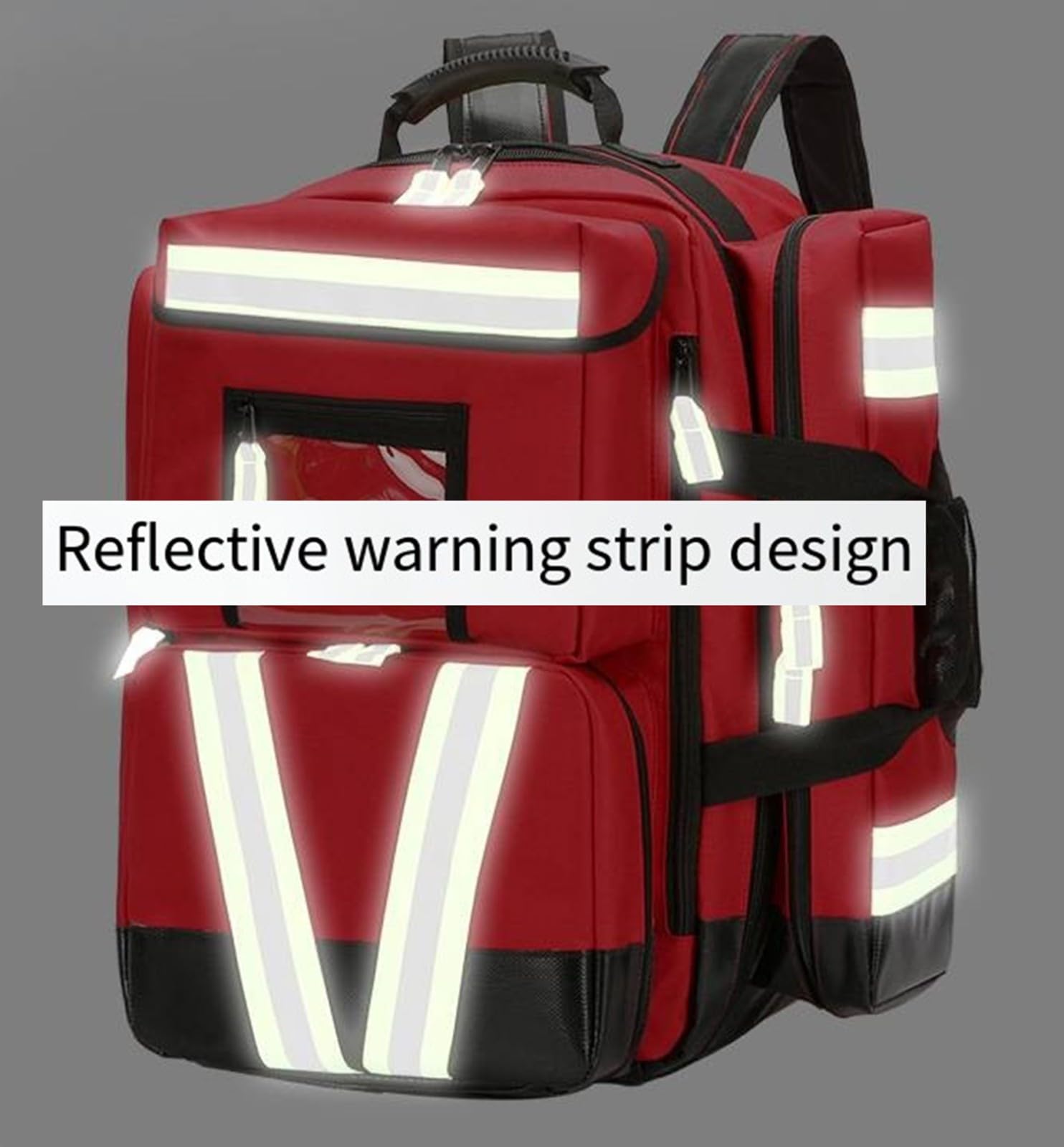 Mochila Profesional De Primeros Auxilios Vacía,Bolsa Médico,Bolsa Médica Táctica con Reflectante, Mochila Médica De Primeros Auxilios De Gran Capacidad para Senderismo,Viaje,Acampada